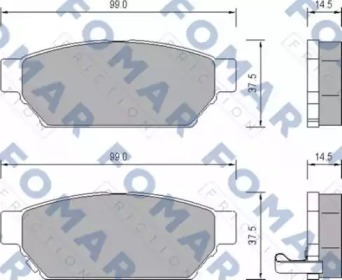 FOMAR FRICTION fo652781 -  Комплект тормозных колодок, дисковый тормоз